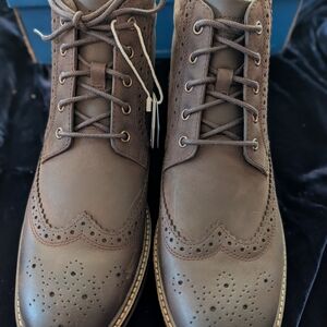 NIB NUNN BUSH "Odell" Men's Brown Leather Wingtip Boots